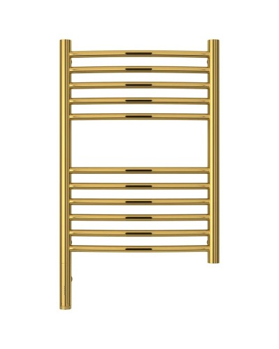 Полотенцесушитель электрический 600х400 золотой МЭМ левый, перемычка выгнутая Сунержа Богема 3.0 03-5802-6040