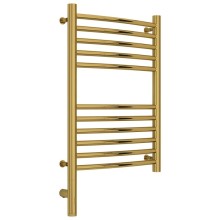 Полотенцесушитель электрический 600х400 золотой МЭМ левый, перемычка выгнутая Сунержа Богема 3.0 03-5802-6040