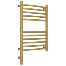 Полотенцесушитель электрический 600х400 золотой матовый МЭМ левый, перемычка выгнутая Сунержа Богема 3.0 032-5802-6040