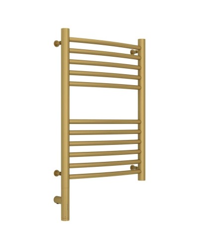 Полотенцесушитель электрический 600х400 золотой матовый МЭМ левый, перемычка выгнутая Сунержа Богема 3.0 032-5802-6040