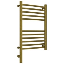 Полотенцесушитель электрический 600х400 состаренная бронза МЭМ левый, перемычка выгнутая Сунержа Богема 3.0 05-5802-6040