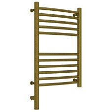 Полотенцесушитель электрический 600х400 состаренная бронза МЭМ левый, перемычка выгнутая Сунержа Богема 3.0 05-5802-6040