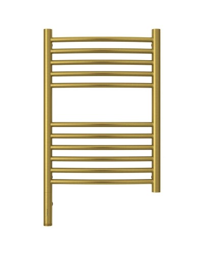 Полотенцесушитель электрический 600х400 состаренная латунь МЭМ левый, перемычка выгнутая Сунержа Богема 3.0 051-5802-6040