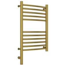 Полотенцесушитель электрический 600х400 состаренная латунь МЭМ левый, перемычка выгнутая Сунержа Богема 3.0 051-5802-6040