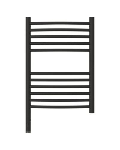 Полотенцесушитель электрический 600х400 темный титан муар МЭМ левый, перемычка выгнутая Сунержа Богема 3.0 15-5802-6040