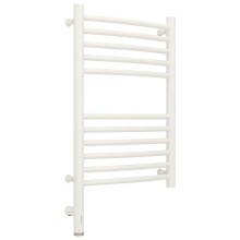 Полотенцесушитель электрический 600х400 белый матовый МЭМ левый, перемычка выгнутая Сунержа Богема 3.0 30-5802-6040