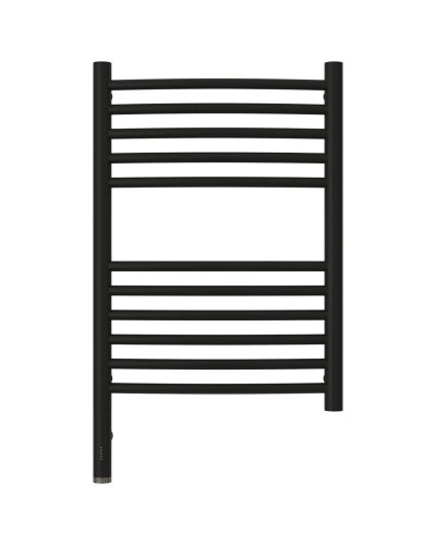 Полотенцесушитель электрический 600х400 черный матовый МЭМ левый, перемычка выгнутая Сунержа Богема 3.0 31-5802-6040