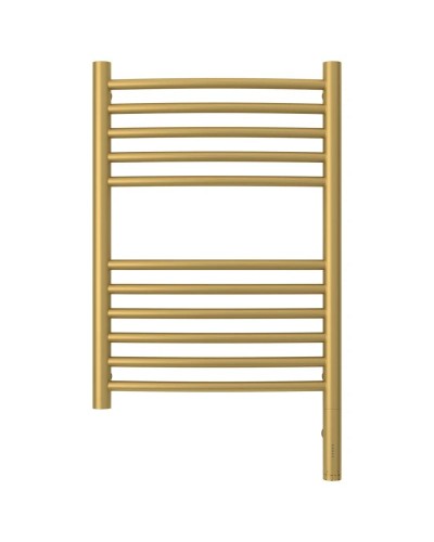 Полотенцесушитель электрический 600х400 золотой матовый МЭМ правый, перемычка выгнутая Сунержа Богема 3.0 032-5803-6040