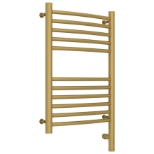 Полотенцесушитель электрический 600х400 золотой матовый МЭМ правый, перемычка выгнутая Сунержа Богема 3.0 032-5803-6040