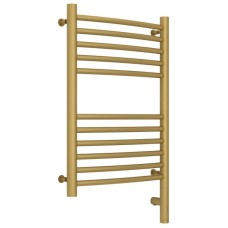 Полотенцесушитель электрический 600х400 золотой матовый МЭМ правый, перемычка выгнутая Сунержа Богема 3.0 032-5803-6040