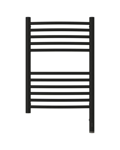 Полотенцесушитель электрический 600х400 черный матовый МЭМ правый, перемычка выгнутая Сунержа Богема 3.0 31-5803-6040