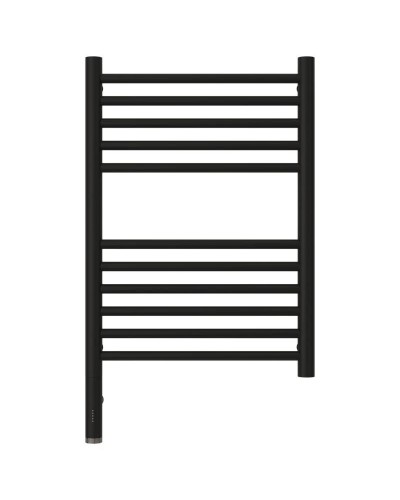Полотенцесушитель электрический 600х400 черный матовый МЭМ левый, перемычка прямая Сунержа Богема 3.0 31-5804-6040