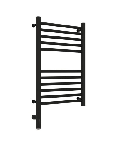 Полотенцесушитель электрический 600х400 черный матовый МЭМ левый, перемычка прямая Сунержа Богема 3.0 31-5804-6040
