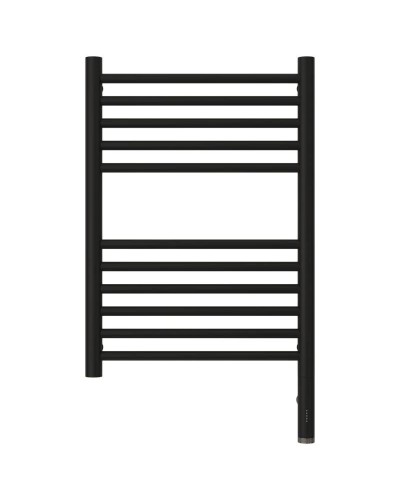 Полотенцесушитель электрический 600х400 черный матовый МЭМ правый, перемычка прямая Сунержа Богема 3.0 31-5805-6040