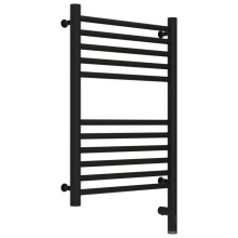 Полотенцесушитель электрический 600х400 черный матовый МЭМ правый, перемычка прямая Сунержа Богема 3.0 31-5805-6040