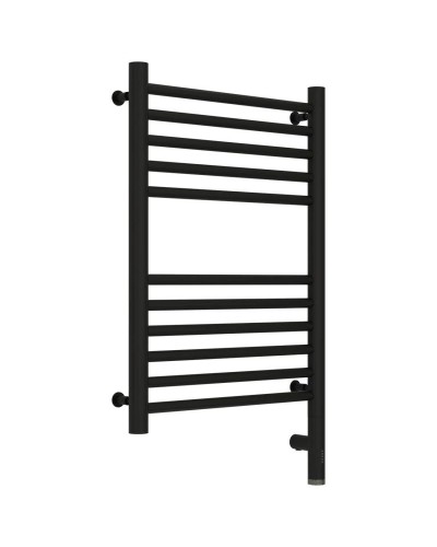 Полотенцесушитель электрический 600х400 черный матовый МЭМ правый, перемычка прямая Сунержа Богема 3.0 31-5805-6040