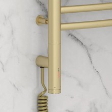 Полотенцесушитель электрический 800х400 шампань матовая МЭМ левый, перемычка выгнутая Сунержа Богема 3.0 022-5802-8040