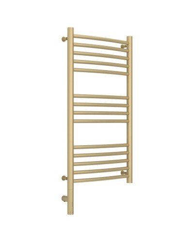 Полотенцесушитель электрический 800х400 шампань матовая МЭМ левый, перемычка выгнутая Сунержа Богема 3.0 022-5802-8040