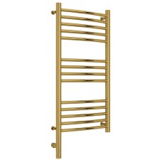 Полотенцесушитель электрический 800х400 золотой МЭМ левый, перемычка выгнутая Сунержа Богема 3.0 03-5802-8040