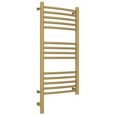 Полотенцесушитель электрический 800х400 золотой матовый МЭМ левый, перемычка выгнутая Сунержа Богема 3.0 032-5802-8040