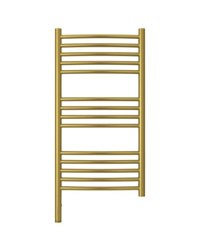 Полотенцесушитель электрический 800х400 состаренная латунь МЭМ левый, перемычка выгнутая Сунержа Богема 3.0 051-5802-8040