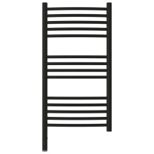 Полотенцесушитель электрический 800х400 черный матовый МЭМ левый, перемычка выгнутая Сунержа Богема 3.0 31-5802-8040