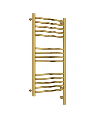 Полотенцесушитель электрический 800х400 золотой МЭМ правый, перемычка выгнутая Сунержа Богема 3.0 03-5803-8040