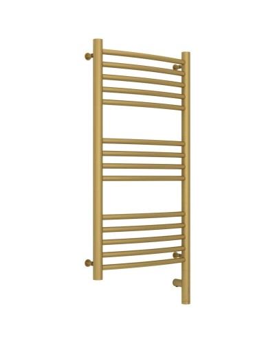 Полотенцесушитель электрический 800х400 золотой матовый МЭМ правый, перемычка выгнутая Сунержа Богема 3.0 032-5803-8040