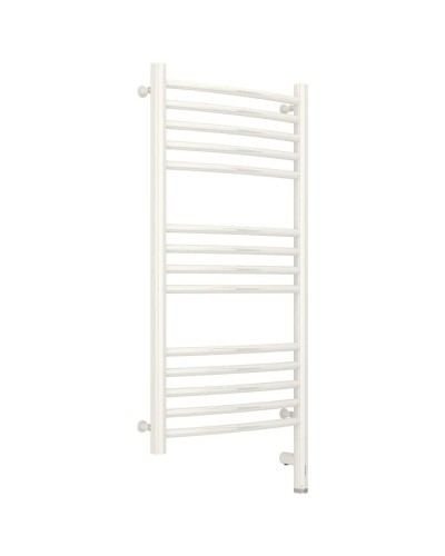 Полотенцесушитель электрический 800х400 белый глянец МЭМ правый, перемычка выгнутая Сунержа Богема 3.0 12-5803-8040