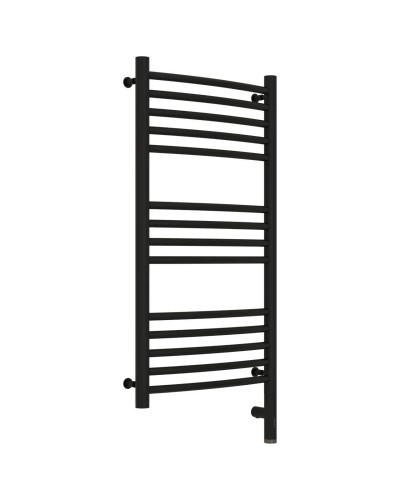 Полотенцесушитель электрический 800х400 черный матовый МЭМ правый, перемычка выгнутая Сунержа Богема 3.0 31-5803-8040