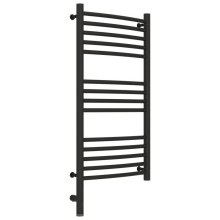 Полотенцесушитель электрический 800х400 темный титан муар МЭМ левый, перемычка выгнутая Сунержа Богема 3.0 15-5802-8040