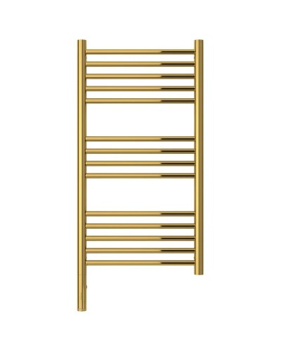 Полотенцесушитель электрический 800х400 золотой МЭМ левый, перемычка прямая Сунержа Богема 3.0 03-5804-8040