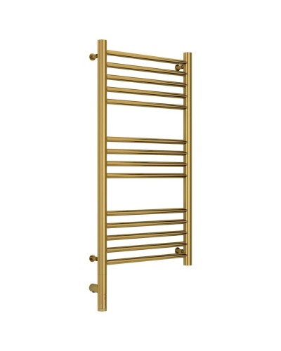 Полотенцесушитель электрический 800х400 золотой МЭМ левый, перемычка прямая Сунержа Богема 3.0 03-5804-8040