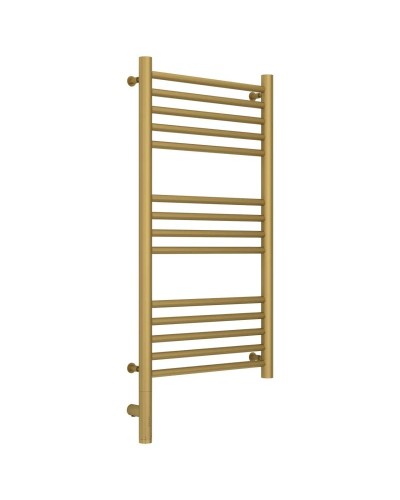 Полотенцесушитель электрический 800х400 золотой матовый МЭМ левый, перемычка прямая Сунержа Богема 3.0 032-5804-8040