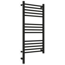Полотенцесушитель электрический 800х400 черный матовый МЭМ левый, перемычка прямая Сунержа Богема 3.0 31-5804-8040