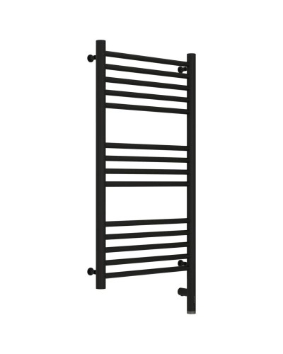Полотенцесушитель электрический 800х400 черный матовый МЭМ правый, перемычка прямая Сунержа Богема 3.0 31-5805-8040