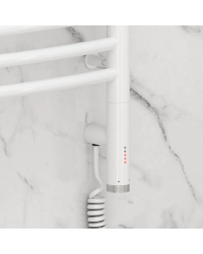 Полотенцесушитель электрический 1000х400 белый глянец МЭМ правый, перемычка выгнутая Сунержа Богема 3.0 12-5803-1040