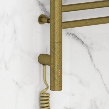 Полотенцесушитель электрический 1000х400 cостаренная бронза МЭМ левый, перемычка прямая Сунержа Богема 3.0 05-5804-1040