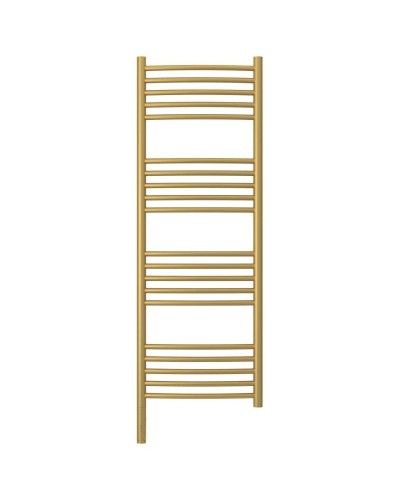 Полотенцесушитель электрический 1200х400 золотой матовый МЭМ левый, перемычка выгнутая Сунержа Богема 3.0 032-5802-1240