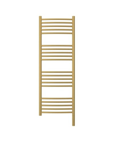 Полотенцесушитель электрический 1200х400 золотой матовый МЭМ правый, перемычка выгнутая Сунержа Богема 3.0 032-5803-1240