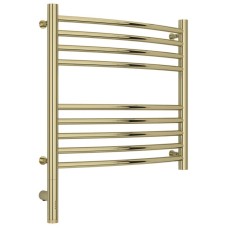 Полотенцесушитель электрический 500х500 шампань МЭМ левый, перемычка выгнутая Сунержа Богема 3.0 020-5802-5050