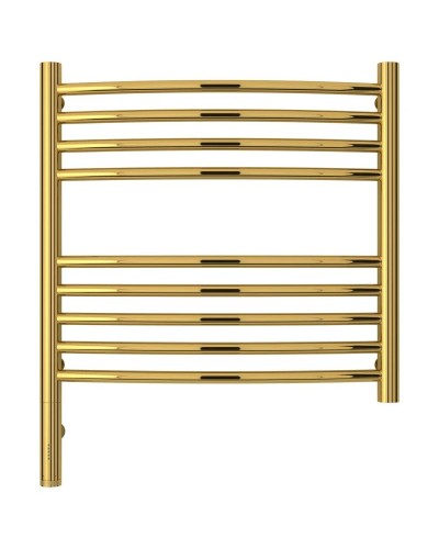 Полотенцесушитель электрический 500х500 золотой МЭМ левый, перемычка выгнутая Сунержа Богема 3.0 03-5802-5050