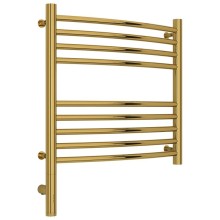 Полотенцесушитель электрический 500х500 золотой МЭМ левый, перемычка выгнутая Сунержа Богема 3.0 03-5802-5050