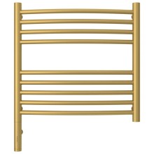 Полотенцесушитель электрический 500х500 золотой матовый МЭМ левый, перемычка выгнутая Сунержа Богема 3.0 032-5802-5050