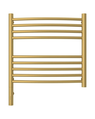 Полотенцесушитель электрический 500х500 золотой матовый МЭМ левый, перемычка выгнутая Сунержа Богема 3.0 032-5802-5050