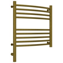 Полотенцесушитель электрический 500х500 состаренная бронза МЭМ левый, перемычка выгнутая Сунержа Богема 3.0 05-5802-5050