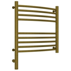 Полотенцесушитель электрический 500х500 состаренная бронза МЭМ левый, перемычка выгнутая Сунержа Богема 3.0 05-5802-5050