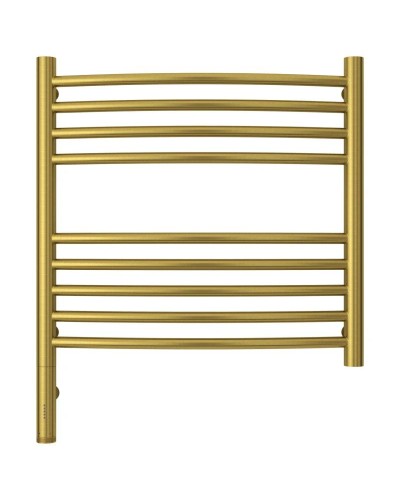 Полотенцесушитель электрический 500х500 состаренная латунь МЭМ левый, перемычка выгнутая Сунержа Богема 3.0 051-5802-5050