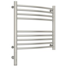 Полотенцесушитель электрический 500х500 сатин МЭМ левый, перемычка выгнутая Сунержа Богема 3.0 071-5802-5050