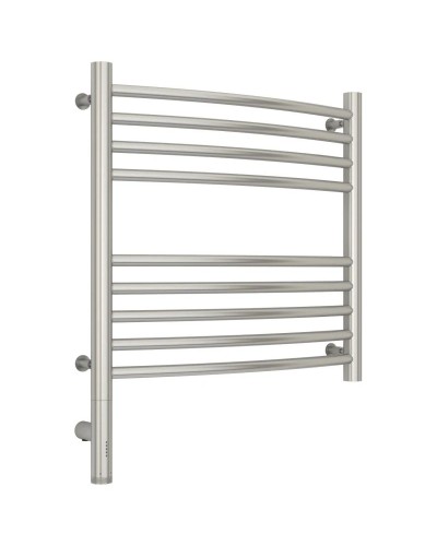 Полотенцесушитель электрический 500х500 сатин МЭМ левый, перемычка выгнутая Сунержа Богема 3.0 071-5802-5050